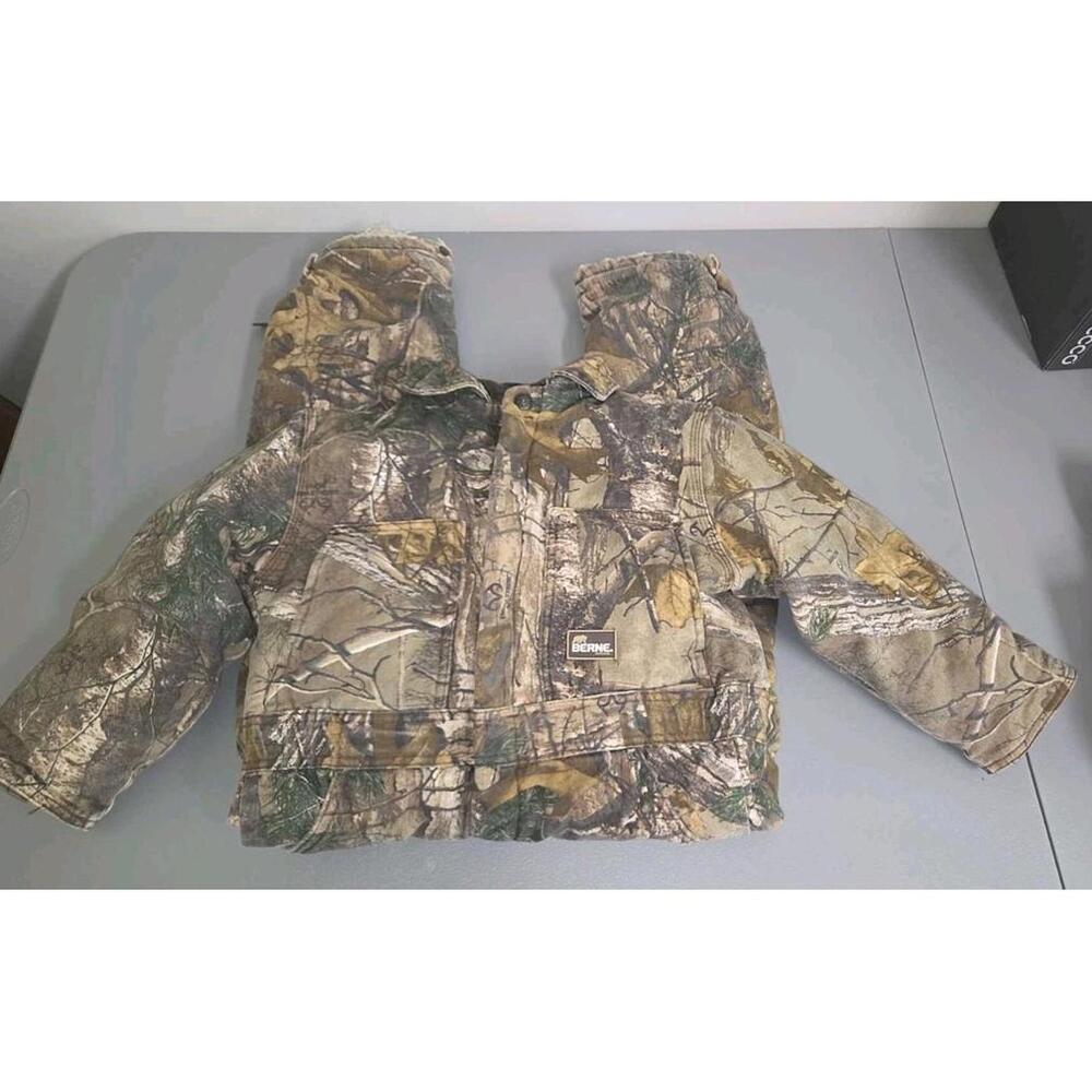 Berne Realtree Camo Insulated Hunting Coveralls Youth Small 7/8 Very Warm